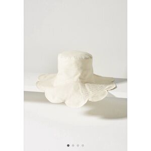 Anthropologie Flower Canvas Bucket Hat. One size.